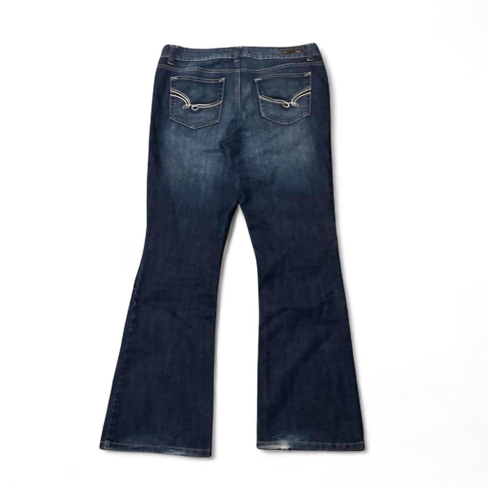 L.E.I Sophia Hipster Flare blue jeans Vtg y2k stretch juniors 13 Tall (34/32.5)